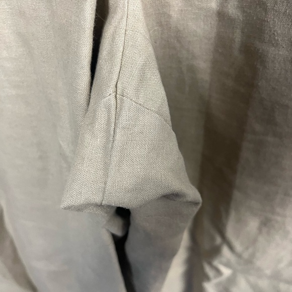 J.Crew Factory Khaki Linen Blend sleeveless belted jumpsuit size 14 - Picture 3 of 11